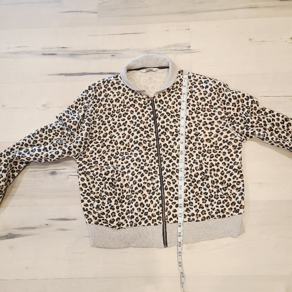 Tucker Zip Front Leopard Print Sweatshirt - image 5